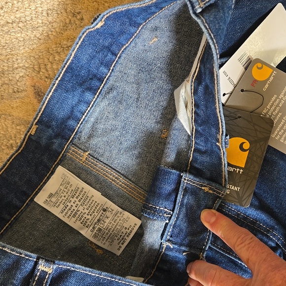 Men’s Carhartt Jeans Flame Resistant Rugged Flex Relaxed Fit Straight Leg 34x34 - Picture 2 of 3